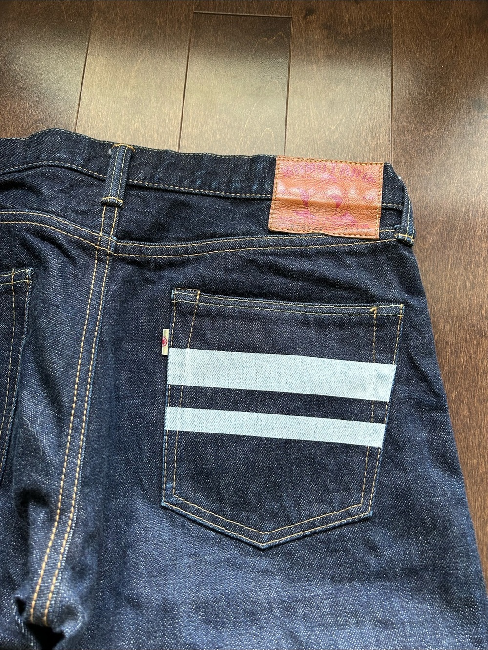 Momotaro Lot 0705SP Japanese Selvedge Raw Denim Indigo Straight Leg Jeans - Picture 11 of 15